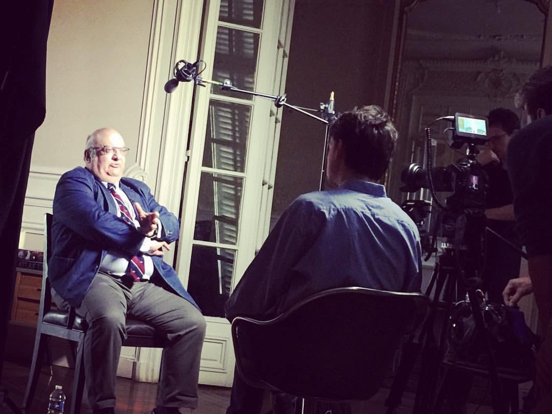 Vianney en tournage d'un entretien
